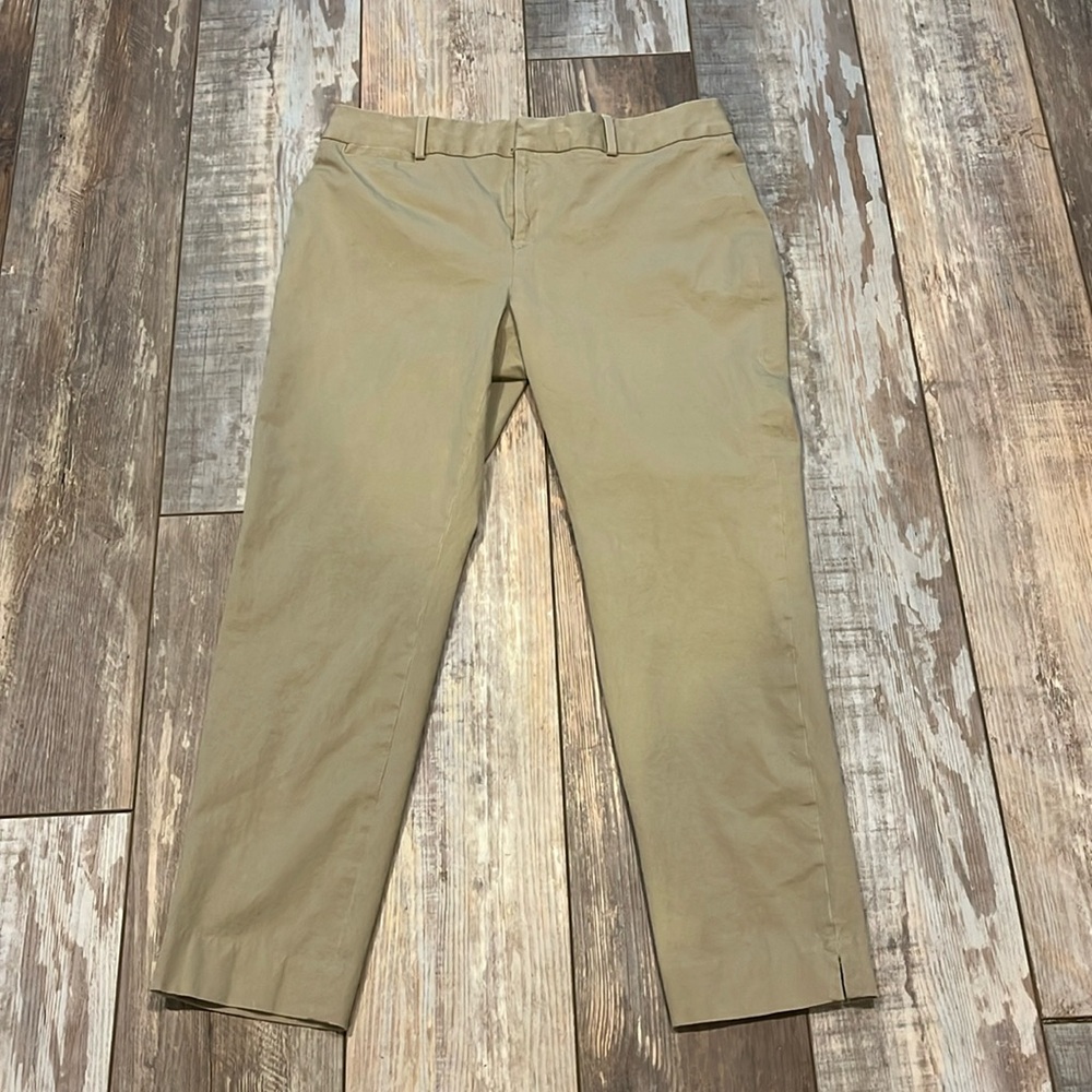 Crown & Ivy Cary Bi Stretch Fly Front khaki pants